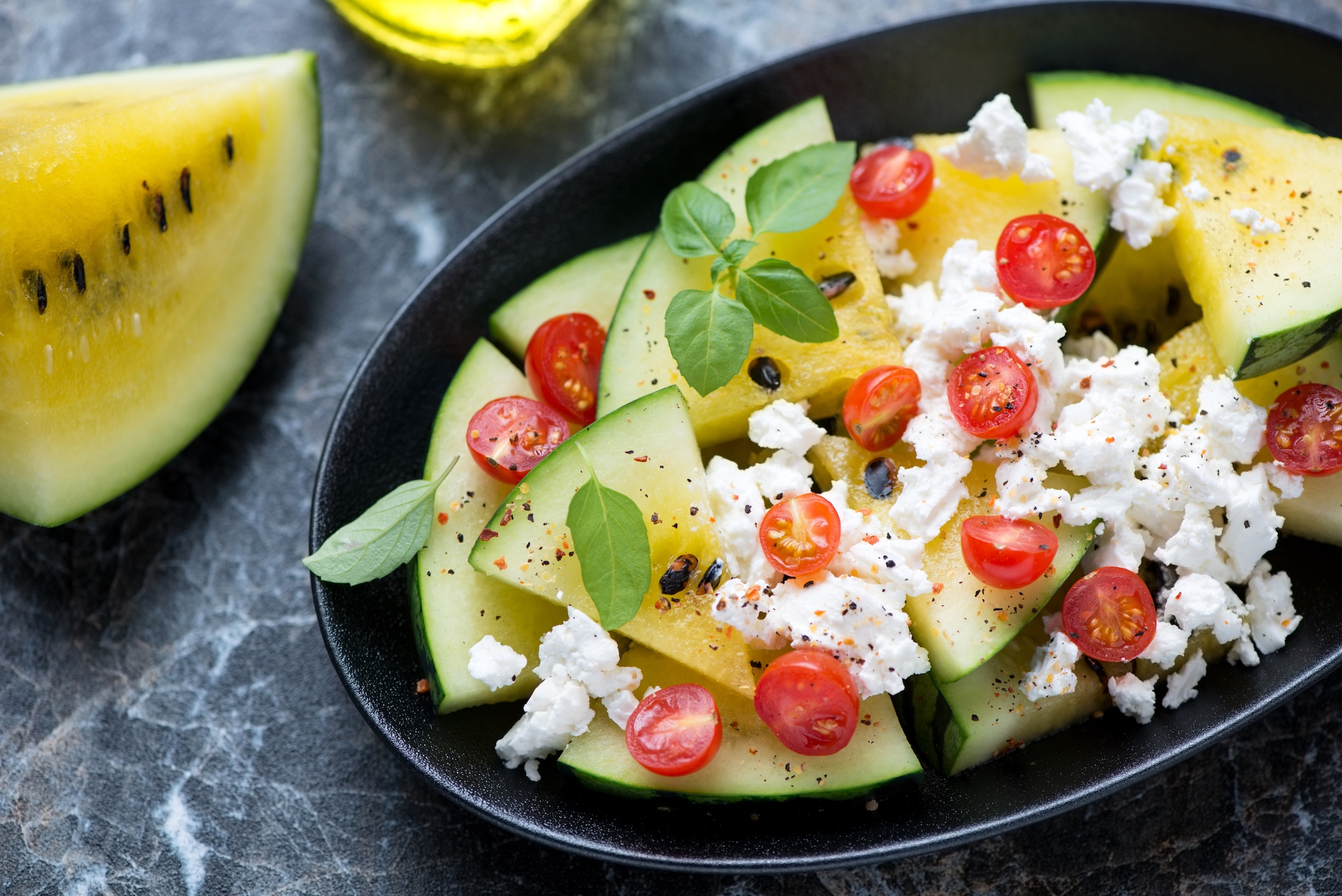 yellow watermelon salad